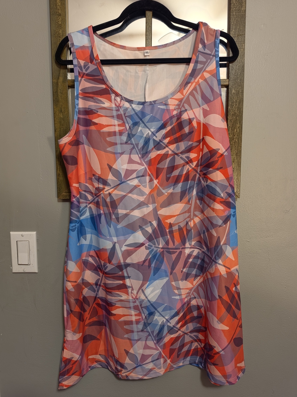 Nuu Muu ACTIVE WEAR Sleeveless Tropical Print Shift Dress in Multicolor